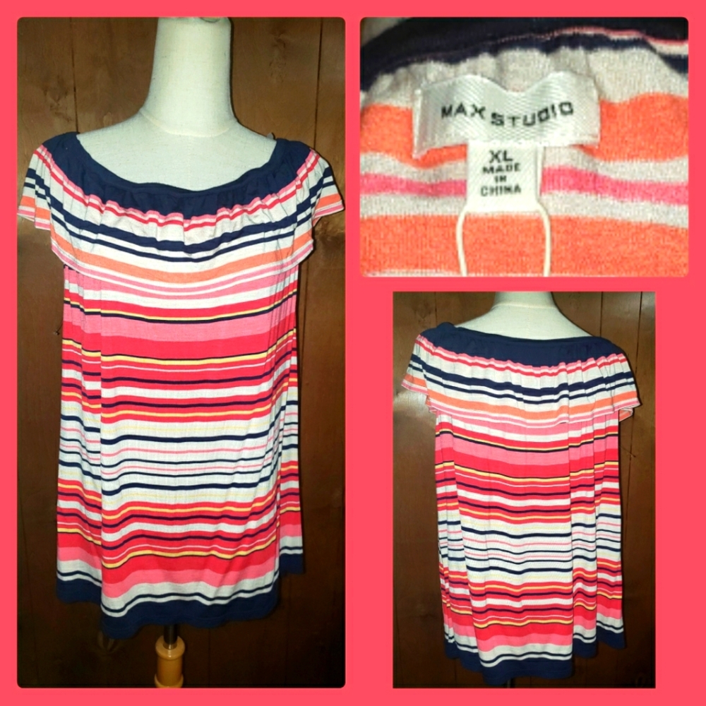 Max Studio Stripped Womans Top